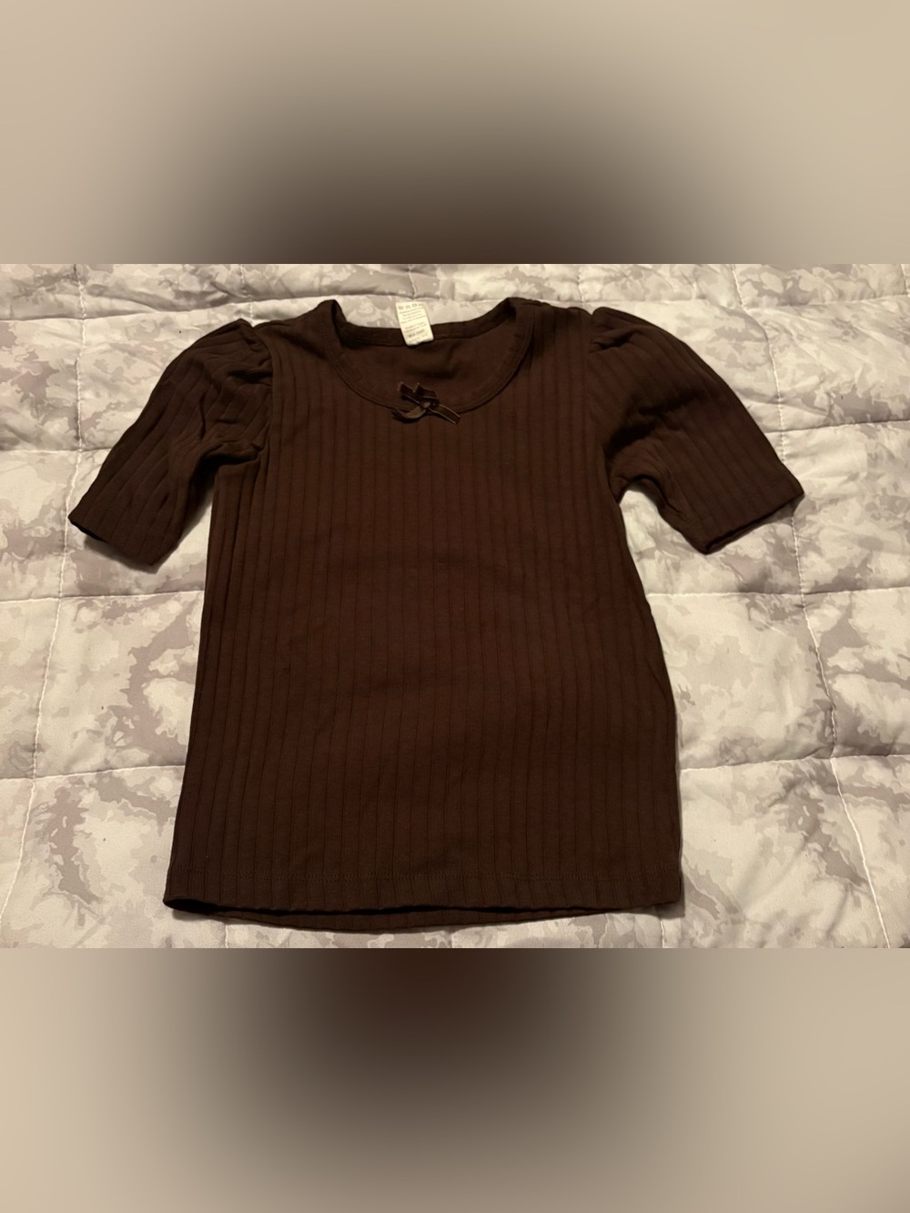 Kate quinn girls size 4t dark brown bow top